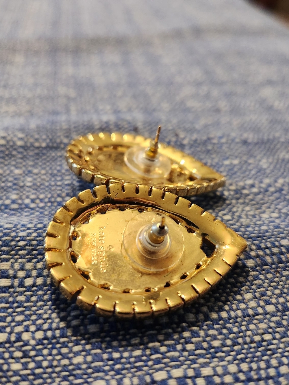 kate spade Gold Teardrop Pearl-Accent Statement Earrings - Picture 7 of 8
